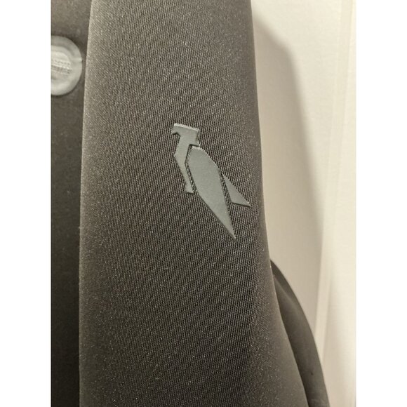 Stone Falcon Jacket Large Black Zip Front With Hood Pockets Lightweight Neoprene - Picture 6 of 12